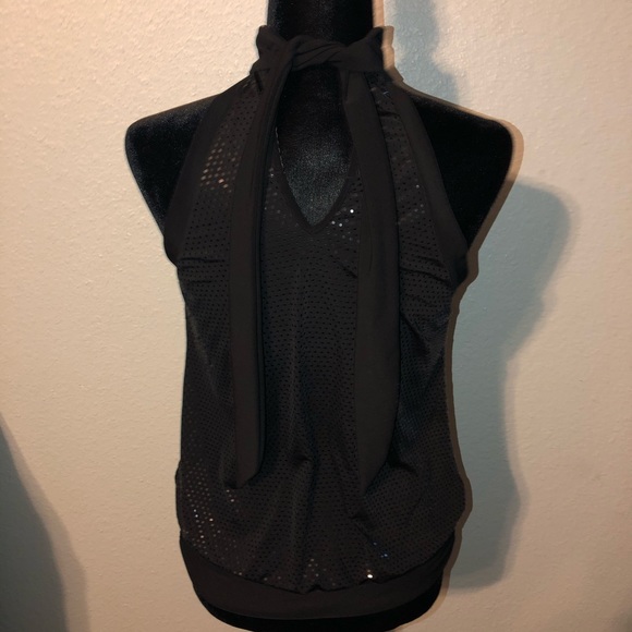 Black Halter Neck Top - Picture 4 of 8